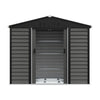 Garden Shed 8 X 7FT Metal Apex Roof With Free Foundation Base Storage House Grey