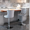 Velvet Swivel Bar Stools Set of 2 Swivel Kitchen Barstools Bar Chairs Grey Black