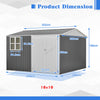 Garden Shed With Window Doors Outdoor Steel Apex Roof Tool Foundation
