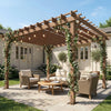 3 x 3 m Wooden Pergola, Garden Pergola Gazebo Grape Trellis, Maple Wood-effect