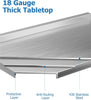 48X24in Stainless Steel Work Table Commercial Kitchen Prep Table with Undershelf