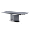 Belmonte High Gloss Extending Dining Table Large In Grey