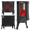 Electric Fireplace Log Burning Flame Effect Stove Fire Heater Thermal Wood 1800W