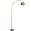 Arc Floor Lamp for Living Room, Free Standing Tall Lamp, Silver Tone