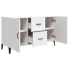 Modern Wooden Sideboard Storage Cabinet Unit With 2 Doors & 2 Drawers Wood Units