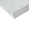 White Marble Look Coffee Table with Sliding Drawers, 90x90cm Square End Table