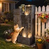 Water Feature with LED Lights, 3-Tier Garden Water Fountain with Pump, Dark Grey
