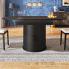 Extendable Round Dining Table 118(158) cm Kitchen Oval Dining Table with Storage