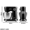 Daewoo 1000W 5L Baking Stand Mixer Kit Whip Knead Whisk Stainless Steel 12 Speed