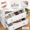 Arched Bookcase with Drawers Arch Display Cabinet Tall Bookshelf 79.5x36x177cm