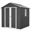 Garden Shed With Window Doors Outdoor Steel Apex Roof Tool Foundation