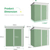 Metal Garden Shed with Lockable Door,Waterproof Outdoor Storage Box for Backyard
