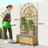 Wooden Raised Planter with Trellis, Raised Bed for Garden with Lattice and Drain