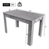 4 Seater Dining Table Rectangle Kitchen Dining Room Furniture, Grey Wood Tone