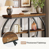 104cm Console Table, Industrial 3-Tier Entryway Table with Arched Metal Frame