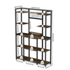 Bookshelf Living Room Bookcase 6-Tier Storage Shelf, Office, Study, Rustic Brown