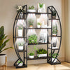 Indoor Display Shelf Plant Stand With Grow Lights 12 Tiered 177cm Tall Bookcase