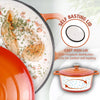 Cast Iron Casserole Dish Pot With Lid Dutch Oven 5L Enameled Stew Pot Stockpot