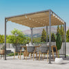 Pergola Patio Sun Shelter Grape Tent Retractable Canopy Refurbished