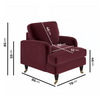 Burgundy Velvet Armchair - Payton SOF218