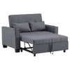 2 SEATER SOFA FABRIC LOVESEAT SOFA CONVERTIBLE PULL OUT SOFA BED GUEST BED GREY