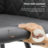2 Swivel Faux Leather Dining Chairs Rotatable Metal Legs Kitchen Chairs Modern