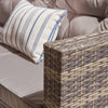 Rattan Garden Furniture With Fire Pit Table 8 Seater Outdoor Furniture Set