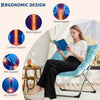 Folding Saucer Foldable Moon Chair Camping Outdoor Soft Padded Seat No Assembly