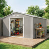 Garden Shed Storage Large Yard Store Sliding Door Metal Roof Tool Box