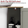 Priano Freestanding Bathroom Cabinet Unit Grey Vanity Cupboard Storage Unit