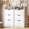 3 Drawer Shoe Rack Shoes Storage Cabinet Wooden Cupboard Organiser Holder Stand