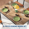 5-Pcs Dining Table Set w/4 Upholstered Chair,Space-Saving Dining Set for Kitchen