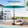 2.7M Garden Parasol Sun Shade Canopy Patio Outdoor Umbrella Crank Tilt UPF 50+