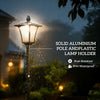 160cm Garden Solar Lamp Post Light, Solar Light Post with Planter, Black