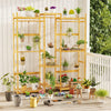 Thicken Bamboo Clothes Rail Garment Rack Cloakroom Open Wardrobe Walk-in Closet