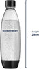 SodaStream 1 Litre Slim Reusable Dishwasher Safe Water Bottles Pack of 2 for Spi