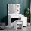 Dressing Table With 5 Drawers Mirror Stool Set Makeup Desk Vanity Table Bedroom