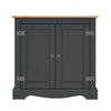 Corona Sideboard Charcoal 2 Door Cupboard Solid Pine Dining