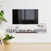 120CM Floating TV Stand, Wall Mounted Console with Storage & Cable Management
