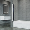 Shower Screen Over Bath Door Glass Enclosure Framed Fold Panel 800 mmx 1400 mm
