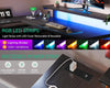 Corner Desk with Drawers, L Shaped Gaming Desk with LED Lights & Power Outlets,