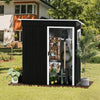5x3FT Metal Shed Garden Storage Garden Shed Waterproof Galvanized Steel w/Window