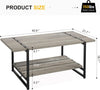 40''Coffee Table with Storage Shelf,Rustic Farmhouse Sofa Table for Small Spaces
