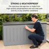 Outdoor Garden Storage Box With Padlock 830L Weatherproof & Sit On Plastic Shed