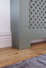 White Radiator Cover MDF Small Large Modern Wood Slat Grill Cabinet Furniture