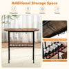 Counter Dining Table with 2 Stools 3PCS Breakfast Bar Set Brown
