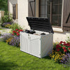 975L Outdoor Storage Box Garden Patio Plastic Chest Container Multibox with Base
