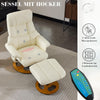 Recliner Armchair With Footstool High Back Heat And Massage Ergonomic Sofa Chair