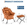 Comfy Lazy Chair with Footstool Relax Lounge Chair Accent Armchair Sofa Chair