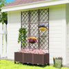 Raised Garden Bed with Trellis, Self Watering Outdoor Planter Box with Wheels